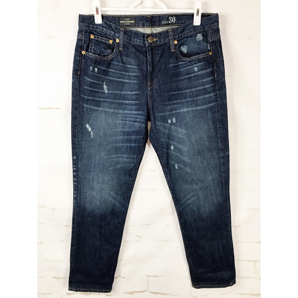 J. Crew Dark Wash Broken In Boyfriend Jeans SOLD - Picture 1 of 6